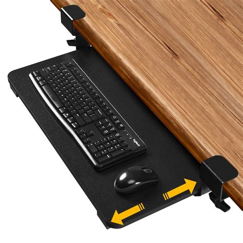 computer table with keyboard tray|More.